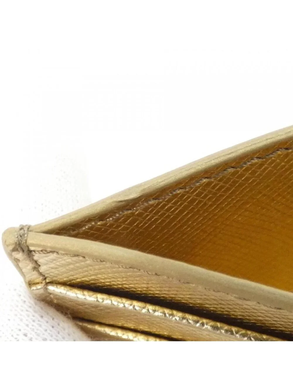 Prada Card Case Card Holders Gold